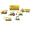 toppery pojazdy budowlane happy birthday jix 7 szt
