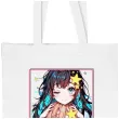 torba eko dziewczyny w stylu manga bialy 40x35 cm