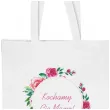 torba eko kochamy cie mamo kwiaty bialy 40x35 cm