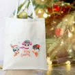 torba eko wesolych swiat merry christmas pingwinki bialy 40x35 cm