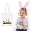 torba eko wielkanoc pisanki i uszy zajaczka bialy 40x35 cm