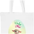 torba na zakupy prezent wielkanoc baranek i pisanki wesolego alleluja bialy 40x35 cm