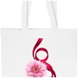 torba non woven na zakupy eko dzien kobiet gerbery biala z kwiatem prezent
