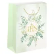 torebka na prezenty pierwsza komunia swieta ihs w eukaliptusie partypal 32x26x12 cm