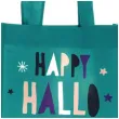 torebka na slodycze happy halloween turkusowy folat 23 x 21 cm