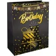 torebka papierowa niezwykle urodziny prezenty czarno zloty partypal 40x30 cm