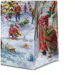 torebka prezentowa balwan boze narodzenie kolorowa paw 33 5x26 5x13 cm