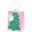 torebka prezentowa choinka swiateczna rozowy partydeco 20x14 cm