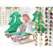 torebka prezentowa choinka swiateczna rozowy partydeco 20x14 cm