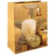 torebka prezentowa golden christmas swieczka partypal 14 5x11 5 cm