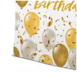 torebka prezentowa happy birthday balony bialy zloty paw 26 5x 13x 33 5 cm