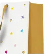 torebka prezentowa jednorozec i gwiazdki bialo zloty paw 20 x 25 x 10 cm