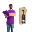 torebka prezentowa kraft butelka wine bez partypal 34x12x10 cm