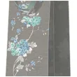 torebka prezentowa kwiaty szara paw 12x37x10 cm