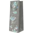 torebka prezentowa kwiaty szara paw 12x37x10 cm