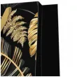 torebka prezentowa liscie premium czarno zloty paw 26 5 x 33 5 x 13 cm