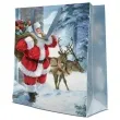 torebka prezentowa mikolaj i renifery kol mix paw 41x30 cm