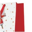 torebka prezentowa mikolaje z prezentami bialo czerwona paw 26x33 cm