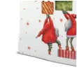 torebka prezentowa mikolaje z prezentami bialo czerwona paw 26x33 cm