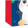 torebka prezentowa pingwinek merry christmas niebieska partypal 26x32x12 5