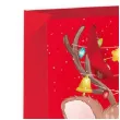 torebka prezentowa renifer merry christmas czerwona partypal 32x42x12