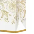 torebka prezentowa rosliny bialo zloty paw 26 5 x 33 5 x 13 cm