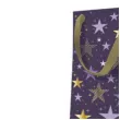torebka prezentowa swiateczne gwiazdki fioletowa paw 12x37 cm