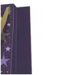 torebka prezentowa swiateczne gwiazdki fioletowa paw 12x37 cm