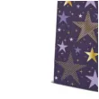 torebka prezentowa swiateczne gwiazdki fioletowa paw 12x37 cm