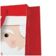 torebka prezentowa swiety mikolaj czerwona paw 26x33 cm