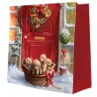 torebka prezentowa szczeniaki w koszyku paw 17 x 17 x 6 cm