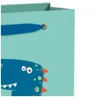 torebka prezentowa wesoly dinozaur zielona partypal 23 x 18 cm