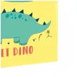 torebka prezentowa wesoly dinozaur zolta partypal 42 x 32 cm