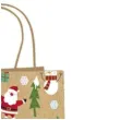 torebka prezentowa xmas balwanki mikolaje zlota partypal 26x32x12 5 cm
