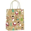 torebka prezentowa xmas balwanki mikolaje zlota partypal 32x42x12 cm