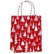 torebka prezentowa xmas choinki czerwona partypal 18x23x10 cm