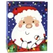 torebka prezentowa xmas mikolaj niebieska partypal 18x23x10 cm