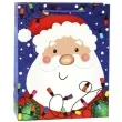 torebka prezentowa xmas mikolaj niebieska partypal 32x42x12 cm