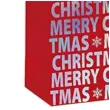 torebka prezentowa xmas napisy czerwona partypal 26x32x12 5 cm