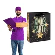 torebka prezentowa xmas party czarna partypal 32x42x12 cm