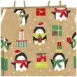 torebka prezentowa xmas pingwiny zlota partypal 26x32x12 5 cm