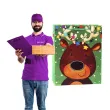 torebka prezentowa xmas renifer zielona partypal 32x42x12 cm