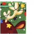 torebka prezentowa xmas renifer zielona partypal 32x42x12 cm