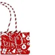 torebka prezentowa xmas sniezki czerwona partypal 18x23x10 cm