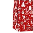 torebka prezentowa xmas sniezki czerwona partypal 26x32x12 5 cm