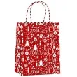 torebka prezentowa xmas sniezki czerwona partypal 32x42x12 cm