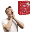 torebka prezentowa xmas sniezynki czerwona partypal 32x42x12 cm
