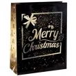 torebka prezentowa xmas zyczenia czarna partypal 32x42x12 cm