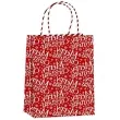 torebka prezentowa xmas zyczenia czerwona partypal 32x42x12 cm