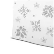 torebka prezentowa zimowy klimat sniezynki biala paw 20x25x10 cm